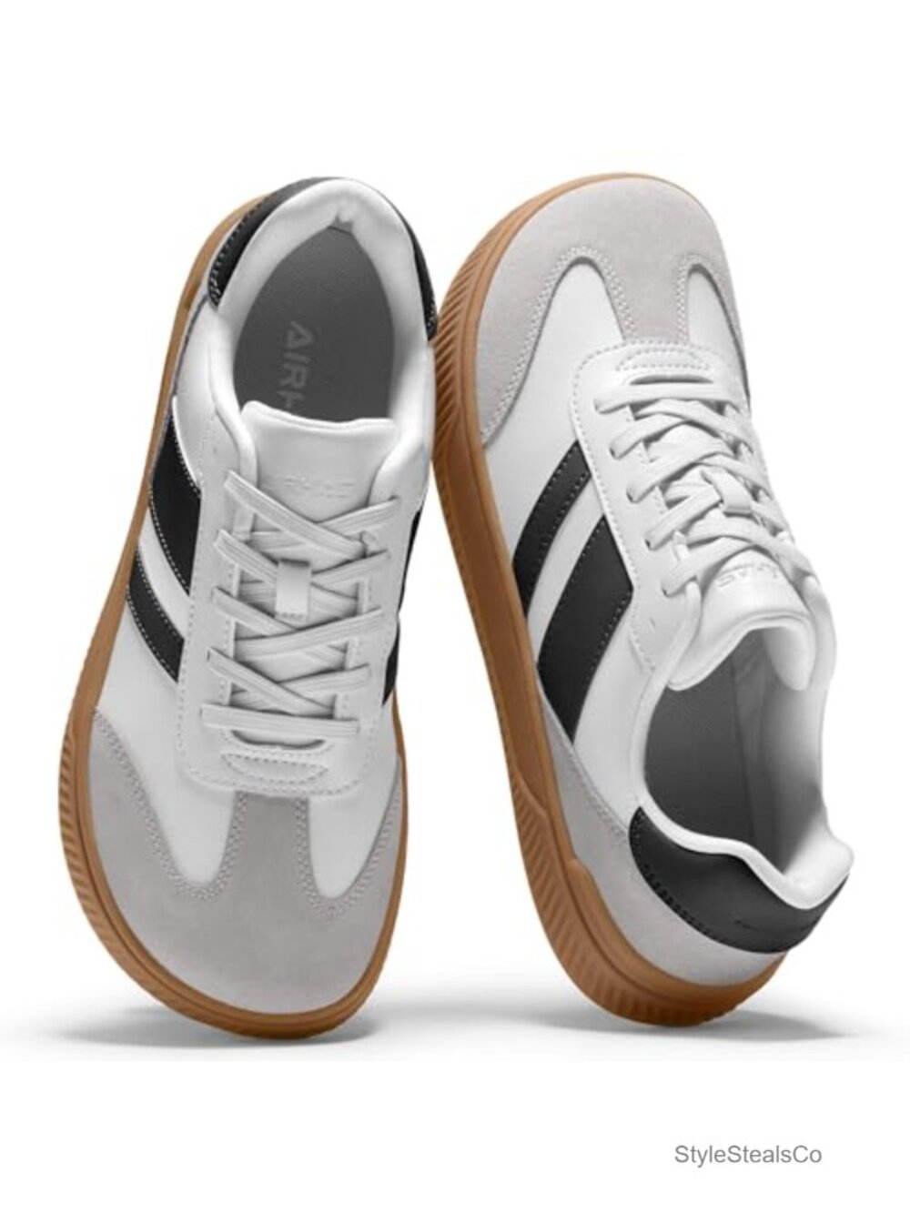 Wide Toe Box Zero Drop Barefoot Sneakers Vegan Leather Minimalist Walking Shoes